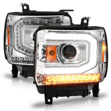 Load image into Gallery viewer, 2014-2015-Gmc-Sierra-1500-Projector-Headlights-W-Light-Bar-Chrome-Housing-(Halogen-Type)