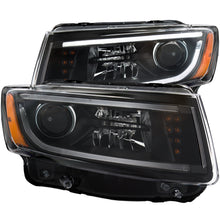 Load image into Gallery viewer, 2014-2015-Jeep-Grand-Cherokee-Projector-Headlights-W-Plank-Style-Design-Black