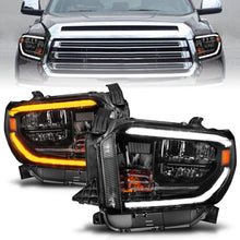 Load image into Gallery viewer, 2014-2017-Toyota-Tundra-Led-Crystal-Headlights-W-Switchback-Black-Housing-W-Drl