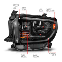 Load image into Gallery viewer, 2014-2017-Toyota-Tundra-Led-Crystal-Headlights-W-Switchback-Black-Housing-W-Drl