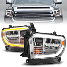 Load image into Gallery viewer, 2014-2017-Toyota-Tundra-Led-Crystal-Headlights-W-Switchback-Chrome-Housing-W-Drl