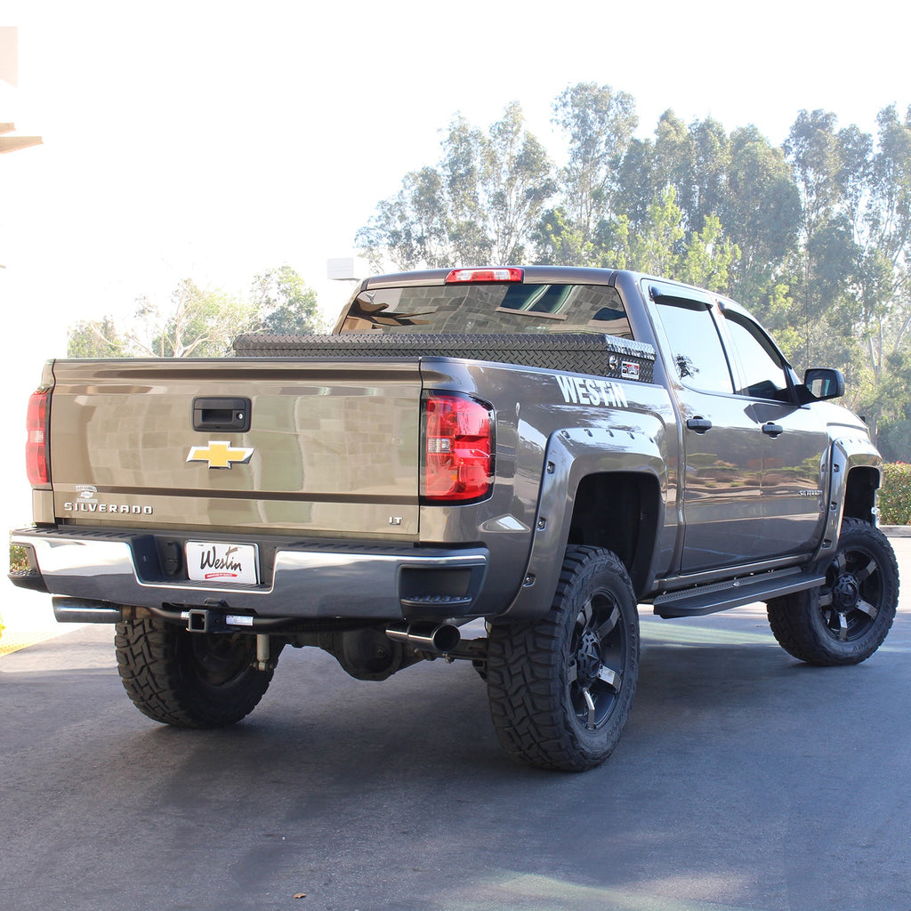 2014-2018-Chevy-Silverado-1500-Crew-Cab-Wade-In-Channel-Wind-Deflector-4Pc---Smoke
