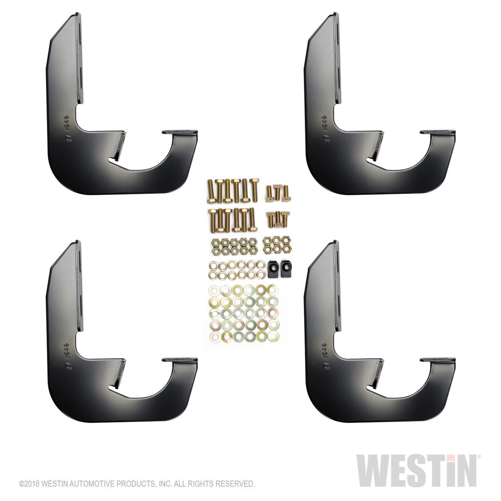 2014-2018-Chevy-Silverado-1500-Reg-Cab-(Rocker-Mount)-Running-Board-Mount-Kit---Black