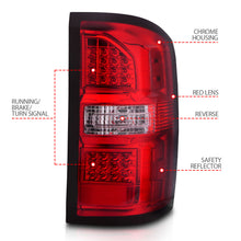 Load image into Gallery viewer, 2014-2018-Gmc-Sierra-Led-Tail-Lights-Black-Housing-RedClear-Lens