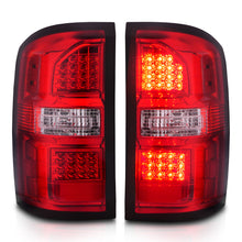 Load image into Gallery viewer, 2014-2018-Gmc-Sierra-Led-Tail-Lights-Black-Housing-RedClear-Lens