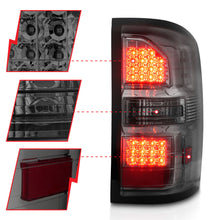 Load image into Gallery viewer, 2014-2018-Gmc-Sierra-Led-Tail-Lights-Black-Housing-Smoke-Lens