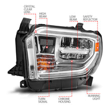 Load image into Gallery viewer, 2014-2021-Toyota-Tundra-Led-Crystal-Headlights-W-Switchback-Chrome-Housing-W-Drl