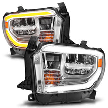 Load image into Gallery viewer, 2014-2021-Toyota-Tundra-Led-Crystal-Headlights-W-Switchback-Chrome-Housing-W-Drl