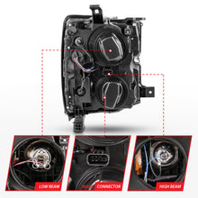 Load image into Gallery viewer, 2015-2016-Chevrolet-Silverado-Projector-Headlights-W-Plank-Style-Design-Black-W-Amber