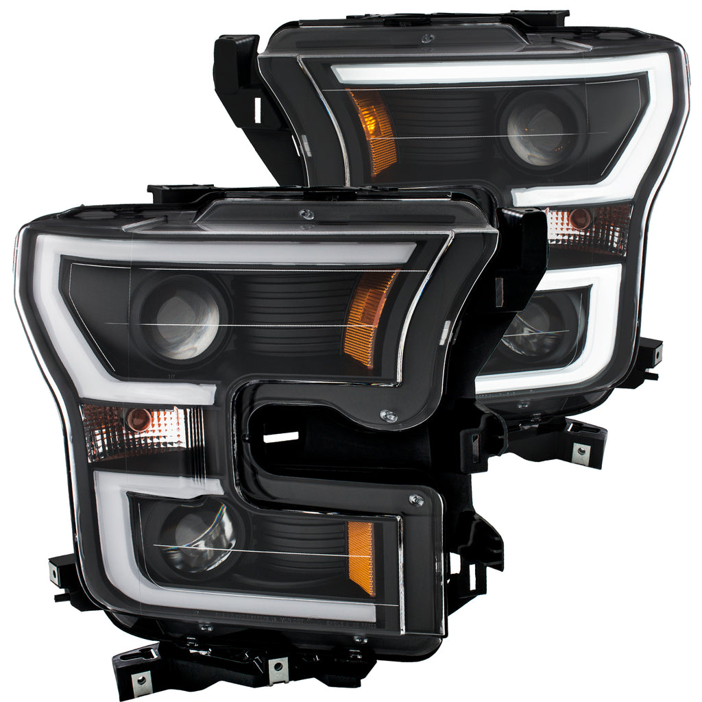 2015-2016-Ford-F-150-Projector-Headlights-W-Plank-Style-Design-Black-W-Amber