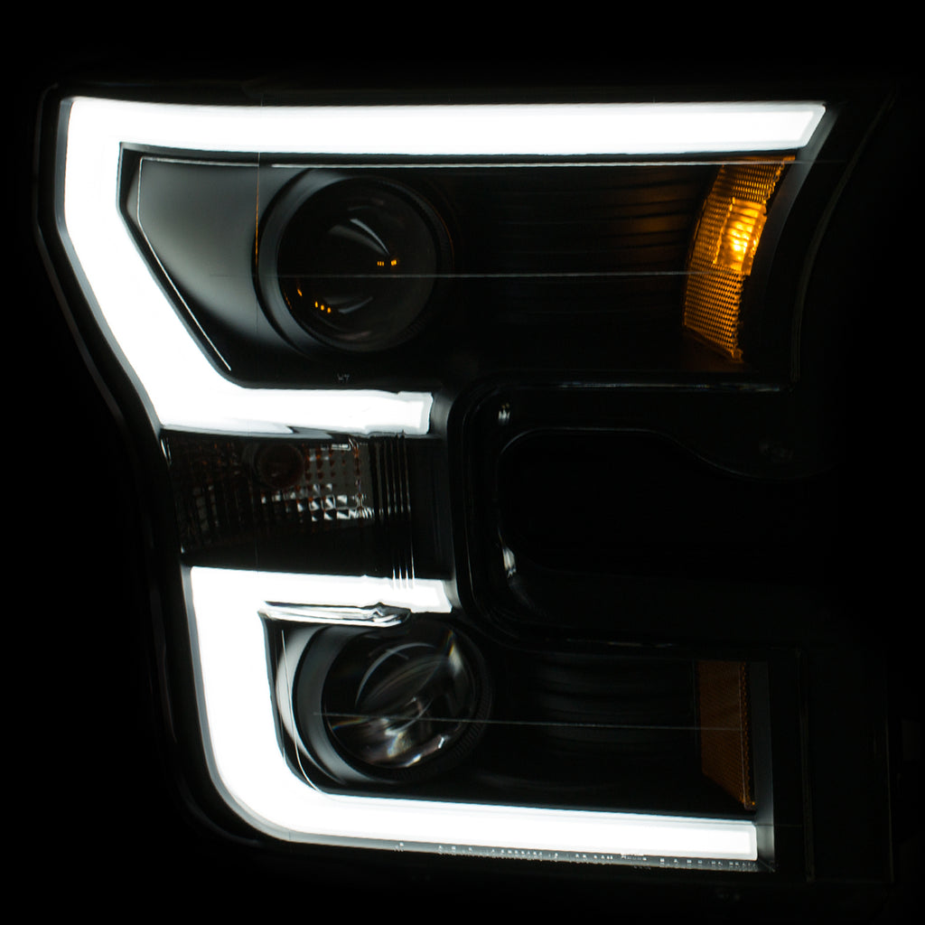 2015-2016-Ford-F-150-Projector-Headlights-W-Plank-Style-Design-Black-W-Amber