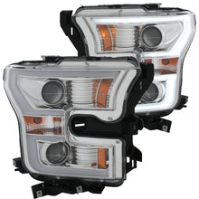Load image into Gallery viewer, 2015-2016-Ford-F-150-Projector-Headlights-W-Plank-Style-Design-Chrome-W-Amber