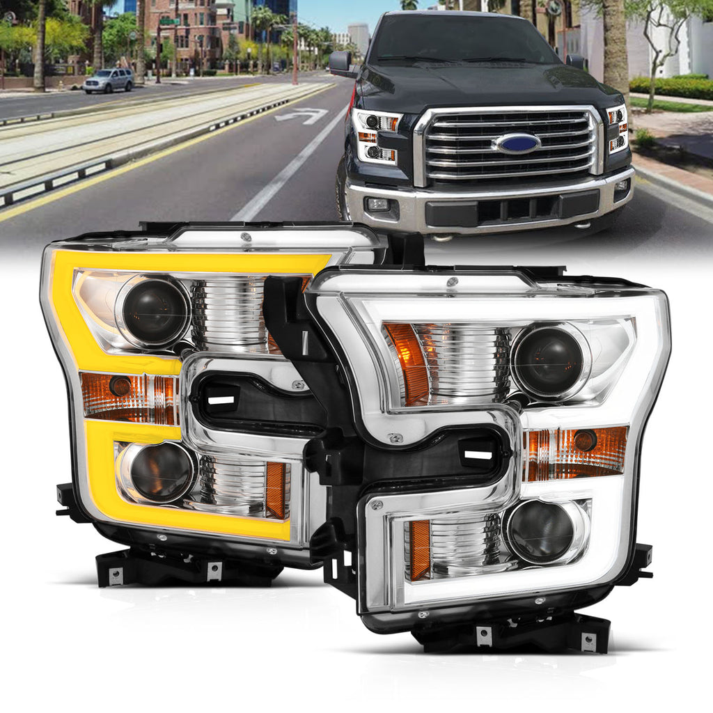 2015-2017-Ford-F-150-Projector-Headlights-W-Plank-Style-Switchback-Chrome-W-Amber