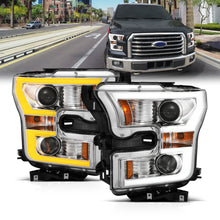 Load image into Gallery viewer, 2015-2017-Ford-F-150-Projector-Headlights-W-Plank-Style-Switchback-Chrome-W-Amber
