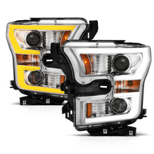 Load image into Gallery viewer, 2015-2017-Ford-F-150-Projector-Headlights-W-Plank-Style-Switchback-Chrome-W-Amber