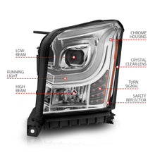Load image into Gallery viewer, 2015-2017-Gmc-Yukon-Xl-Projector-Headlights-W-Lightbar---ChromeAmber