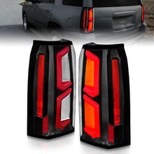 Load image into Gallery viewer, 2015-2020-Chevrolet-Tahoe-Led-Tail-Lights-W-Light-Bar-Black-Housing-Clear-Lens