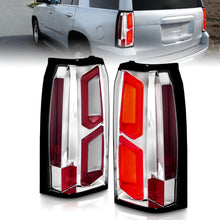Load image into Gallery viewer, 2015-2020-Chevrolet-Tahoe-Led-Tail-Lights-W-Light-Bar-Chrome-Housing-Clear-Lens