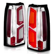 Load image into Gallery viewer, 2015-2020-Chevrolet-Tahoe-Led-Tail-Lights-W-Light-Bar-Chrome-Housing-Clear-Lens