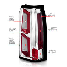 Load image into Gallery viewer, 2015-2020-Chevrolet-Tahoe-Led-Tail-Lights-W-Light-Bar-Chrome-Housing-Clear-Lens