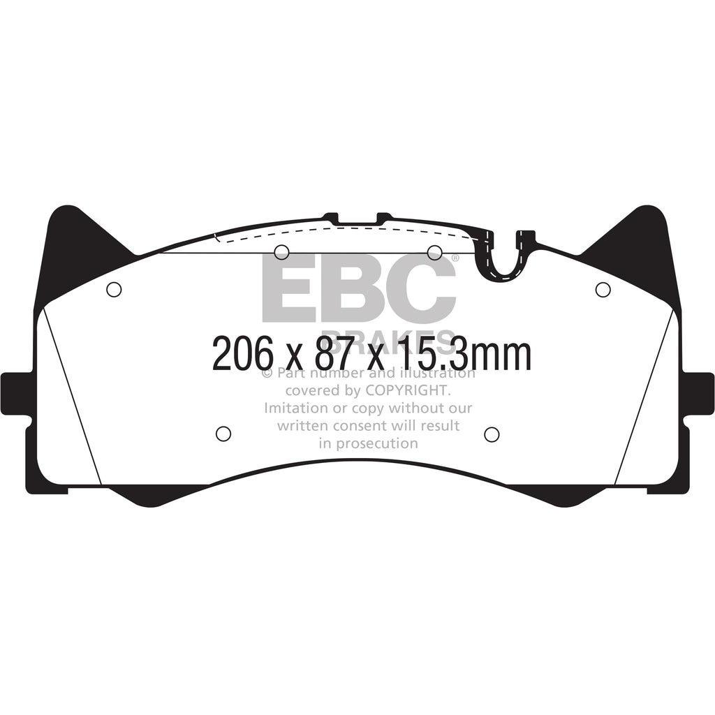 2015-Mercedes-Benz-C63-Amg-(W205)-4.0L-Twin-Turbo-Bluestuff-Front-Brake-Pads