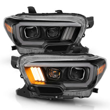 Load image into Gallery viewer, 2016-2017-Toyota-Tacoma-Projector-Headlights-W-Plank-Style-Design-BlackAmber-W-Drl