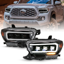 Load image into Gallery viewer, 2016-2018-Toyota-Tacoma-Led-Projector-Headlights-Plank-Style-Black-W-Amber