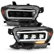 Load image into Gallery viewer, 2016-2018-Toyota-Tacoma-Led-Projector-Headlights-Plank-Style-Black-W-Amber