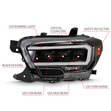 Load image into Gallery viewer, 2016-2018-Toyota-Tacoma-Led-Projector-Headlights-Plank-Style-Black-W-Amber