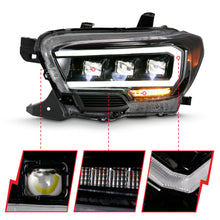 Load image into Gallery viewer, 2016-2018-Toyota-Tacoma-Led-Projector-Headlights-Plank-Style-Black-W-Amber