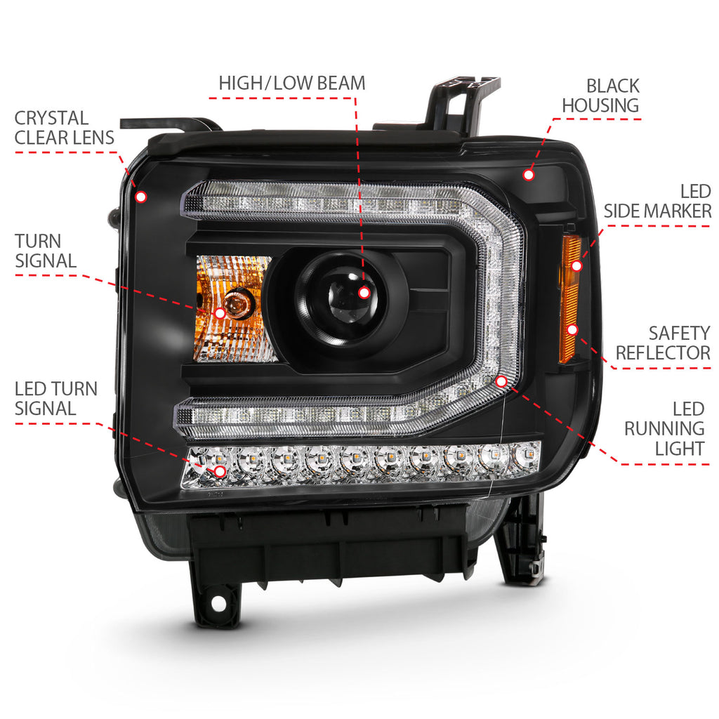 2016-2019-Gmc-Sierra-1500-Projector-Headlight-Plank-Style-Black-W-Sequential-Amber-Signal
