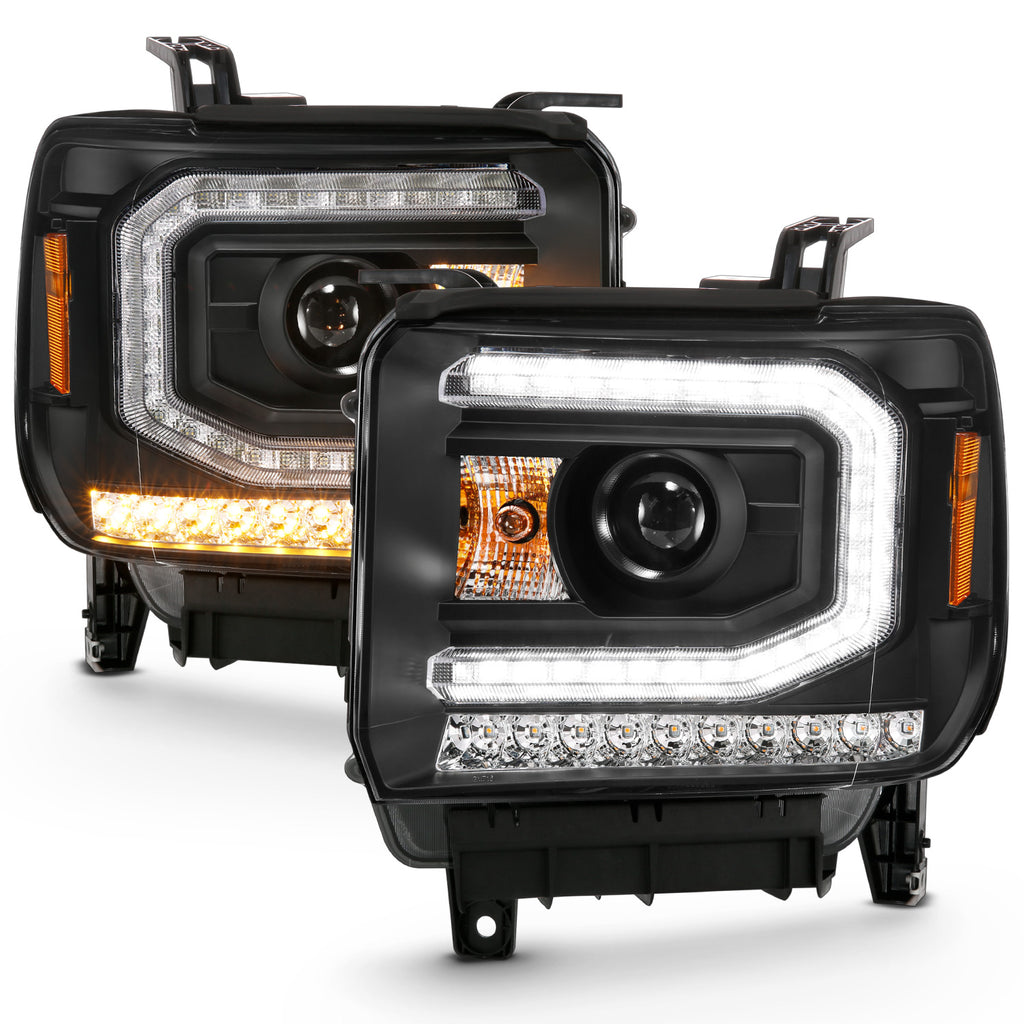 2016-2019-Gmc-Sierra-1500-Projector-Headlight-Plank-Style-Black-W-Sequential-Amber-Signal
