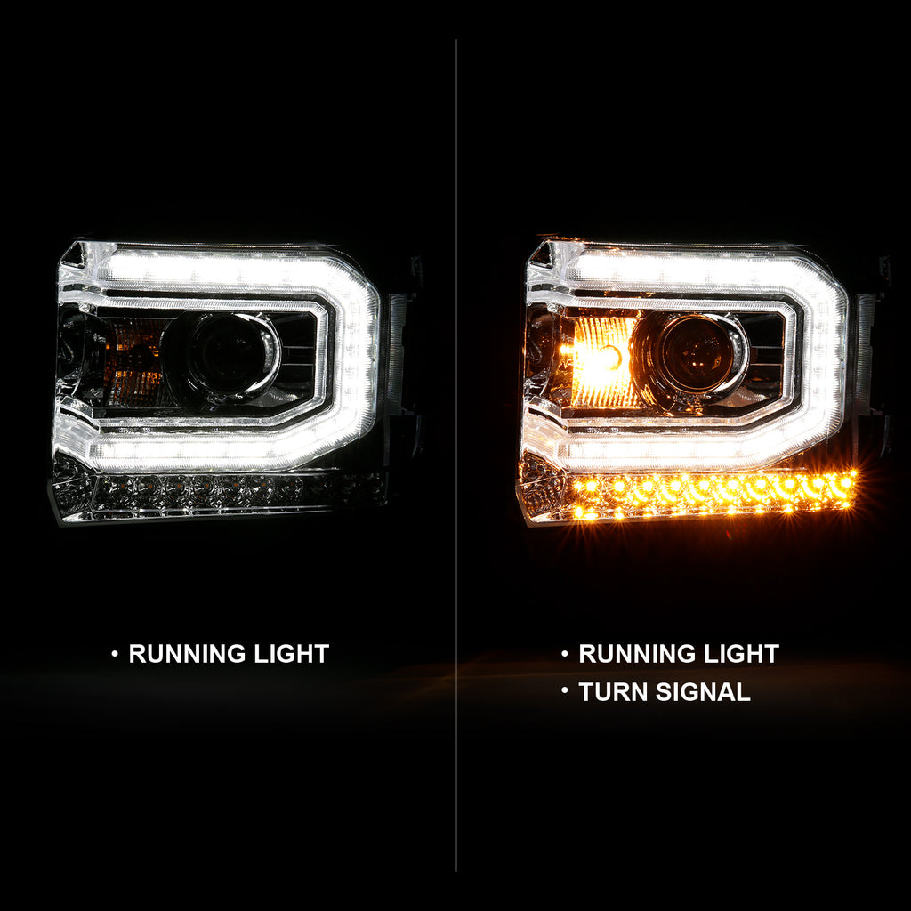 2016-2019-Gmc-Sierra-1500-Projector-Headlight-Plank-Style-Chrome-W-Sequential-Amber-Signal