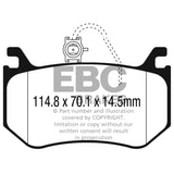 EBC DP52326NDX Bluestuff NDX Full Race Brake Pads
