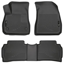 Load image into Gallery viewer, 2016-Chevy-Malibu-Weatherbeater-Black-Front--2Nd-Seat-Floor-Liners-(Footwell-Coverage)