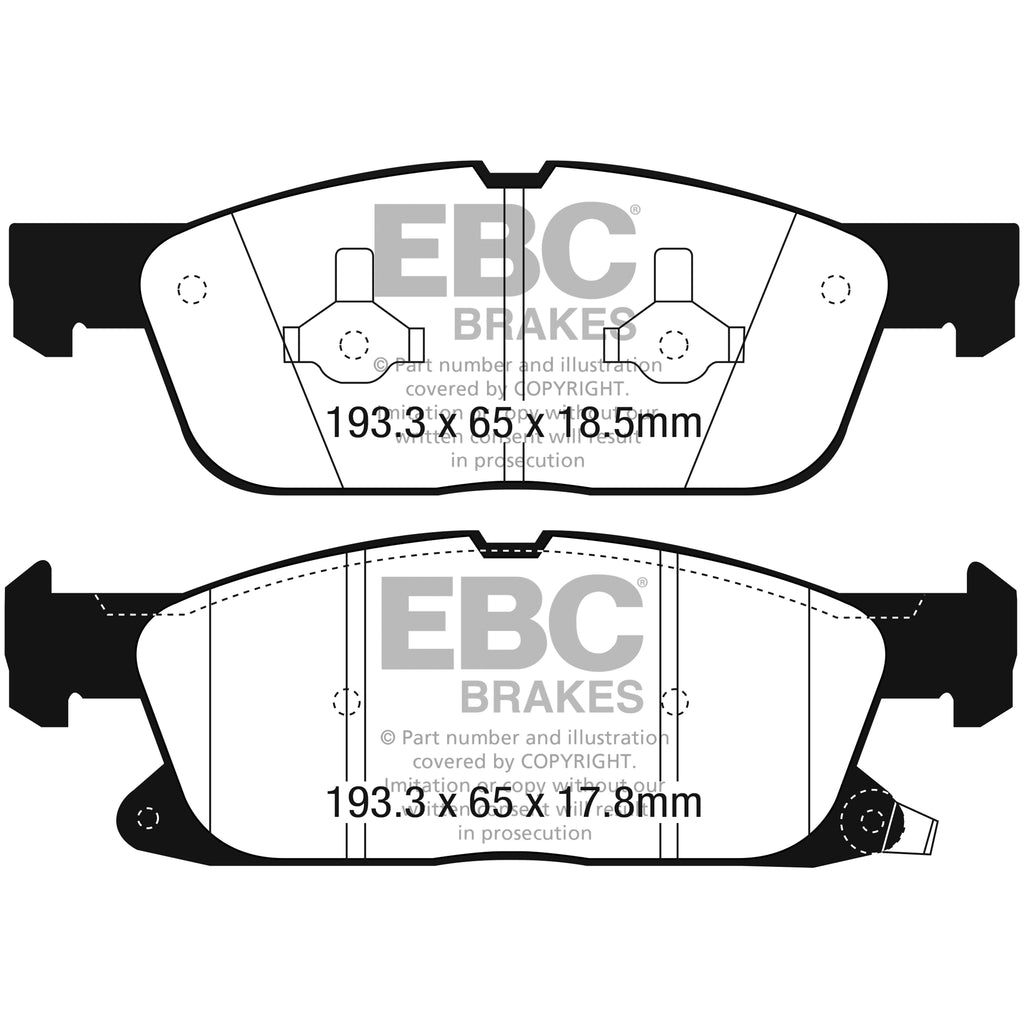 2016-Lincoln-Continental-(10Th-Gen)-2.7L-Twin-Turbo-Redstuff-Front-Brake-Pads