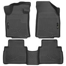 Load image into Gallery viewer, 2016-Nissan-Maxima-Weatherbeater-Front-And-Second-Row-Black-Floor-Liners