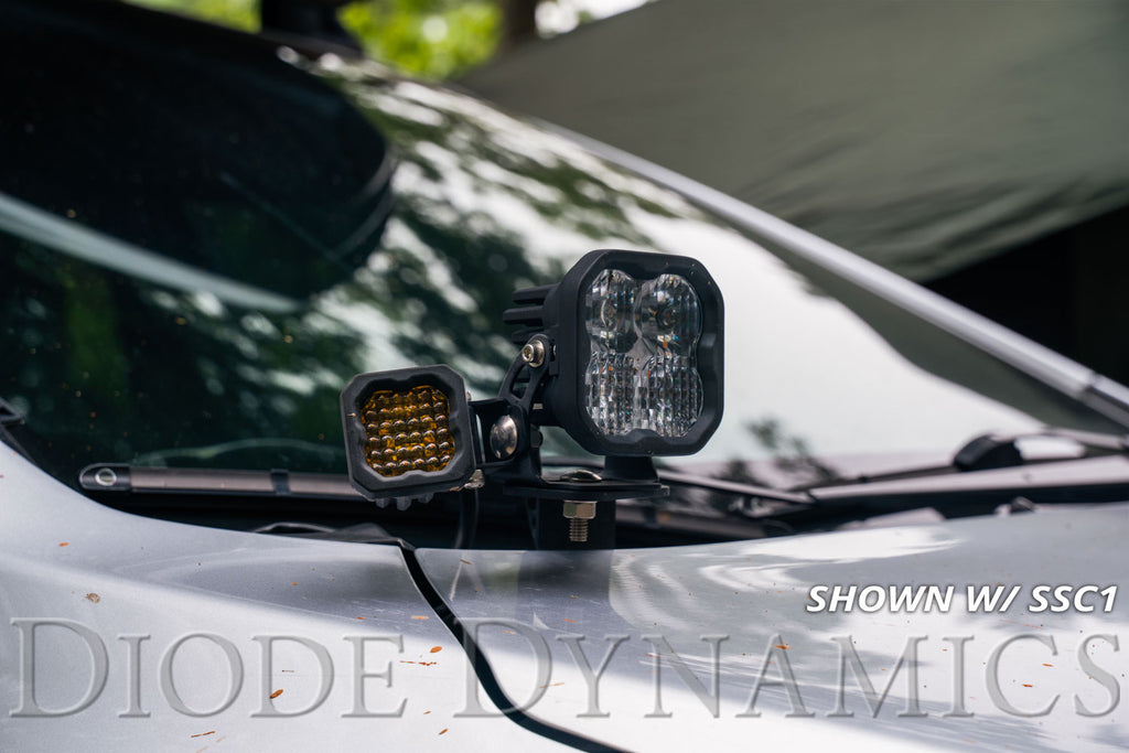 Diode Dynamics DD6616 Allows you to mount two Stage Series 2" LED Pods above the hood. for Select Subaru WRX, Subaru WRX STI
