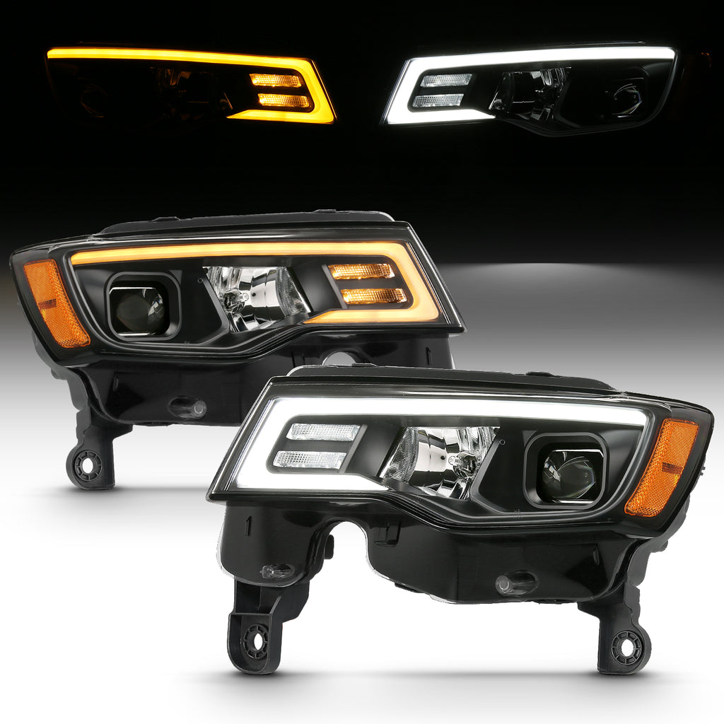 2017-2018-Jeep-Grand-Cherokee-Projector-Headlights-W-Plank-Style-Switchback---Black-W-Amber