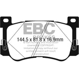 EBC DP33076C Redstuff Ceramic Low Dust Brake Pads