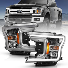 Load image into Gallery viewer, 2018-2019-Ford-F-150-Projector-Plank-Style-H.L.-Chrome-Amber-(Without-Switchback)