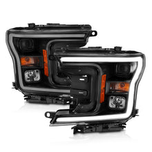 Load image into Gallery viewer, 2018-2019-Ford-F-150-Projector-Plank-Style-H.L.-Black-Amber-(Without-Switchback)