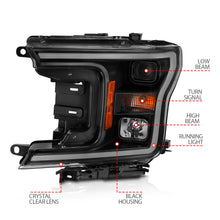 Load image into Gallery viewer, 2018-2019-Ford-F-150-Projector-Plank-Style-H.L.-Black-Amber-(Without-Switchback)