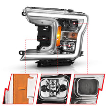 Load image into Gallery viewer, 2018-2019-Ford-F-150-Projector-Plank-Style-H.L.-Chrome-Amber-(Without-Switchback)