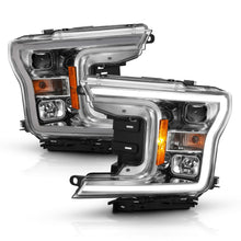 Load image into Gallery viewer, 2018-2019-Ford-F-150-Projector-Plank-Style-H.L.-Chrome-Amber-(Without-Switchback)