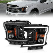 Load image into Gallery viewer, 2018-2019-Ford-F-150-Projector-Plank-Style-H.L.-Black-Amber-(Without-Switchback)
