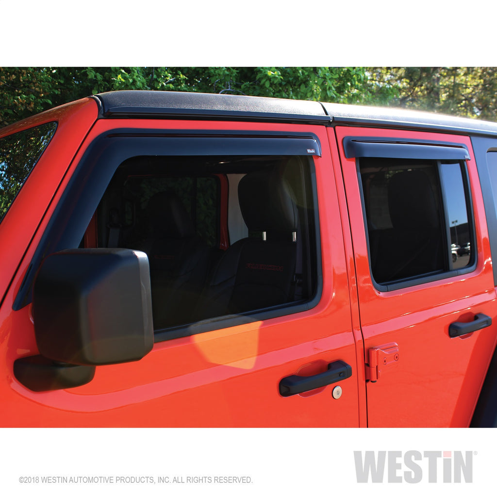 2018-2019-Jeep-Wrangler-Jl-Unlimited-Wade-Slim-Wind-Deflector-4Pc---Smoke