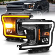 Load image into Gallery viewer, 2018-2020-Ford-F-150-Projector-Headlight-W-Plank-Style-Switchback-Black-Housing