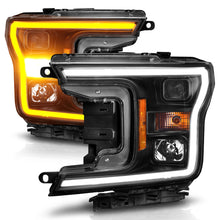 Load image into Gallery viewer, 2018-2020-Ford-F-150-Projector-Headlight-W-Plank-Style-Switchback-Black-Housing