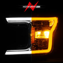 Load image into Gallery viewer, 2018-2020-Ford-F-150-Projector-Headlight-WPlank-Style-Switchback-Chrome-Housing